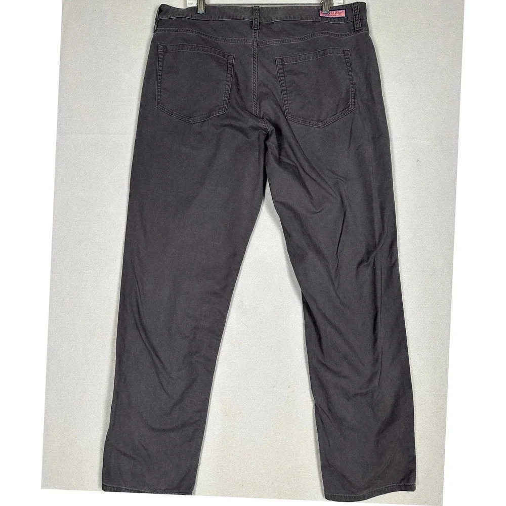 Vineyard Vines Pants Mens 36X30 Grey Straight Leg 5-Pocket Khakis Chino Stretch